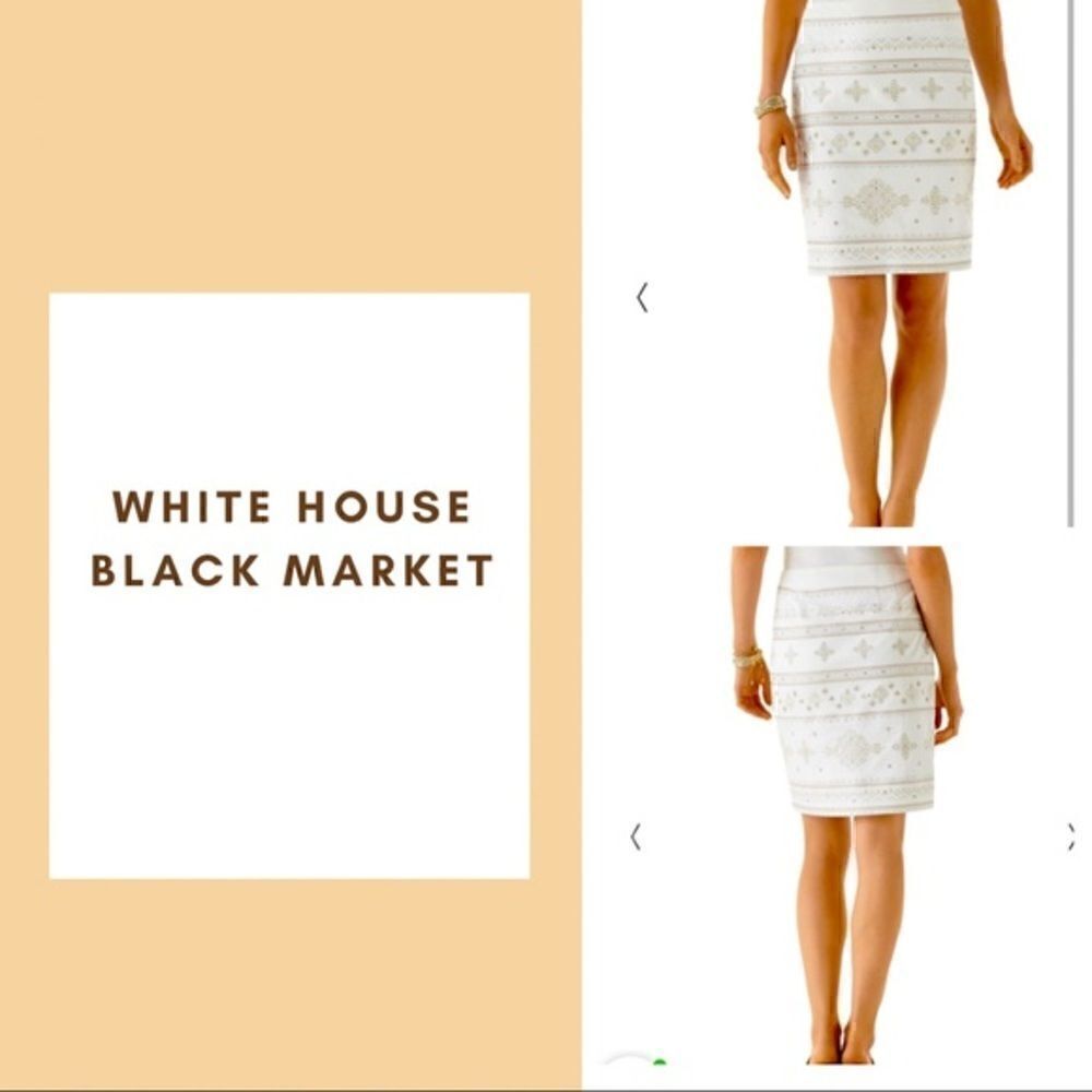 Over-the-top Embroidered Pencil Skirt